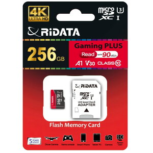 【RiDATA錸德】 micro SDXC USH-III A30 A1 256GB 記憶卡 /個