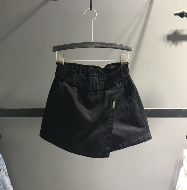 中大尺碼女裝 大尺碼短褲 高腰顯瘦A字包臀半身褲裙 休閒短褲休閒熱褲 打底褲 櫻桃嚴選 1