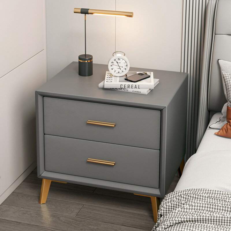 【免運】美雅閣| 床頭櫃現代簡約小型置物架輕奢臥室床邊收納櫃實木小櫃子儲物櫃