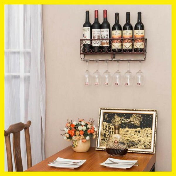 壁掛紅酒架紅酒酒杯架倒掛高腳杯架子家用懸掛創意歐式葡萄酒架