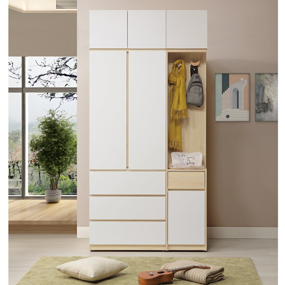 北歐白楓木115cm高被櫥衣櫃