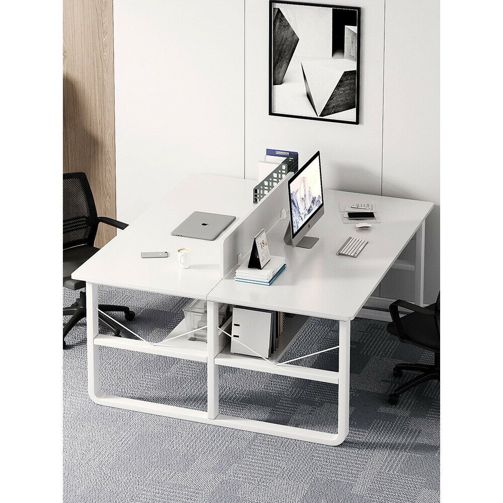 『 Tour wood』辦公桌簡約現代電腦桌雙人位桌椅組合辦公室簡易職員桌子員工工位