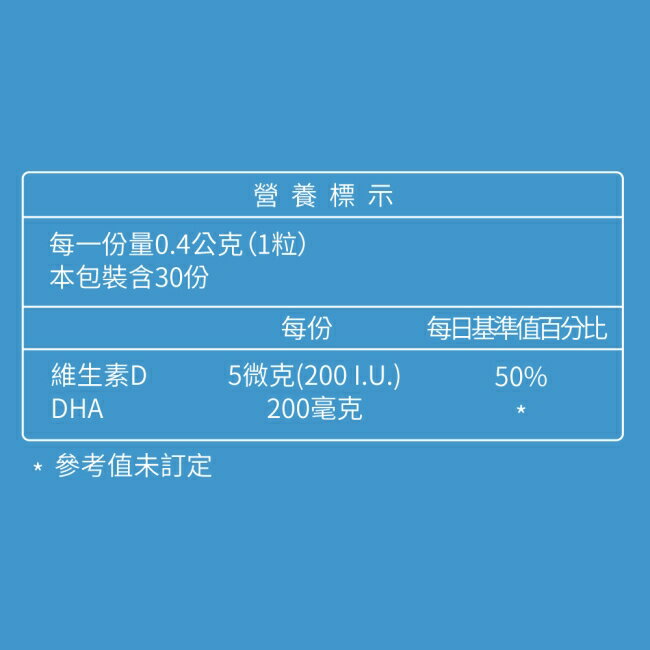 大研德國DHA80%兒童魚油30粒/盒 2