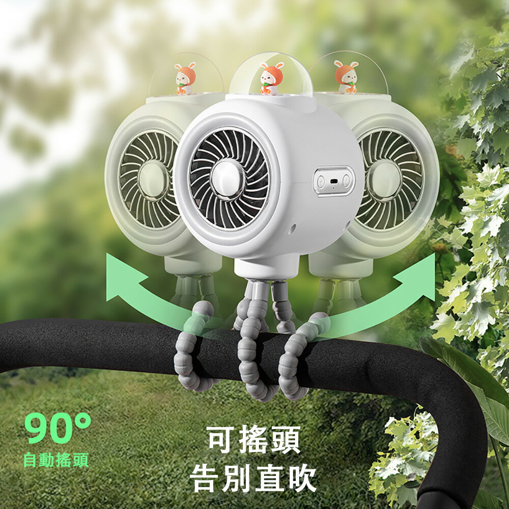 現貨 八爪魚風扇 usb充電風扇 迷你風扇 嬰兒推車風扇 便攜式小風扇