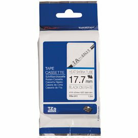 BROTHER HSe-241 熱縮套管標籤帶 17.7mm 白底黑字
