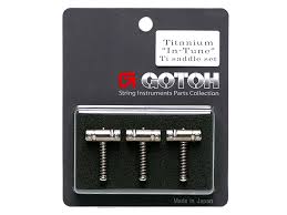 Gotoh In-Tune Tele Titanium Saddle Set 鈦合金 八度補償 弦枕 弦鞍 三顆 套裝