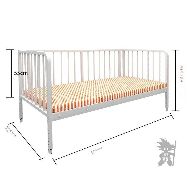 免運 嬰兒床鐵藝拼接床可升降兒童床加寬床邊床拼接大床寶寶加高帶護欄 可開發票