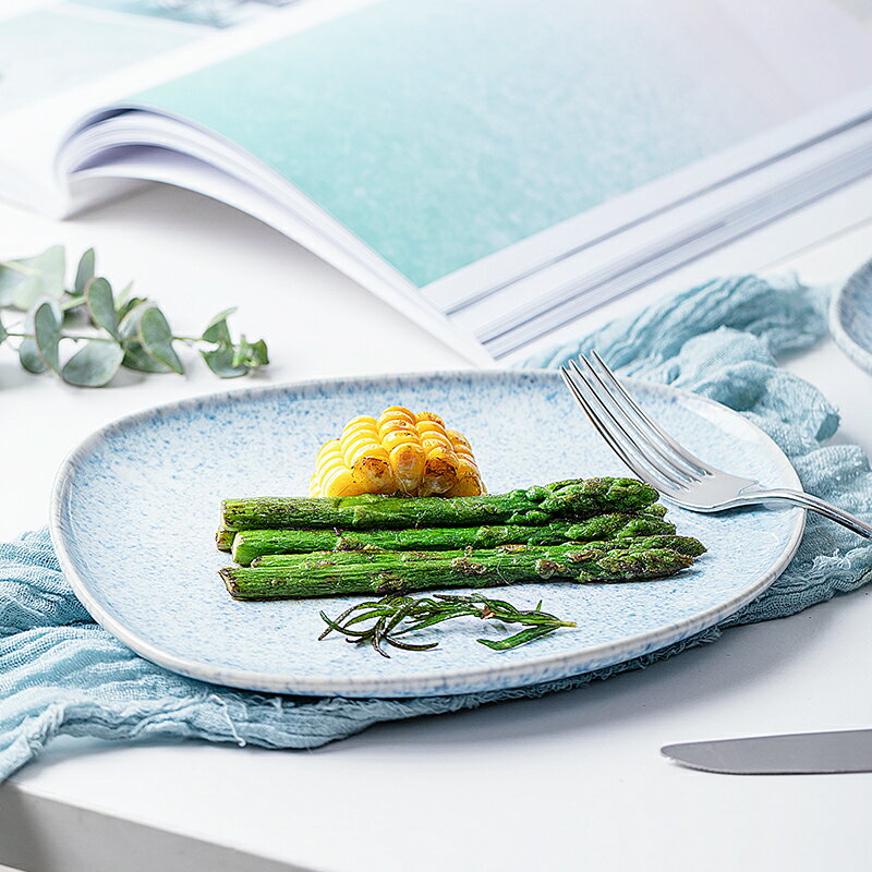【特價清倉】藍珀餐具碗碟套裝家用單個創意菜盤子北歐日式組合