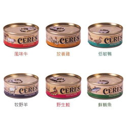 《J大叔寵物生活館》 CERES 克瑞斯紐西蘭貓用無穀主食餐罐90g