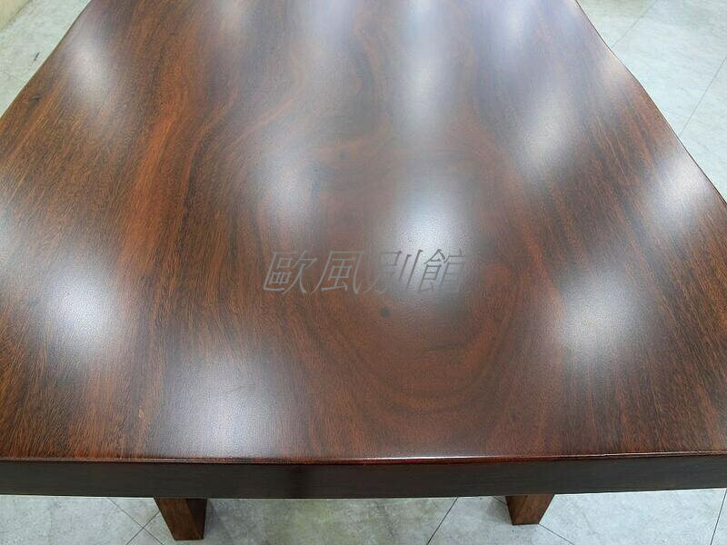 【歐風別館】紫檀木3*7尺全實木餐桌【原木大板桌】【基隆至台中免運費】 4