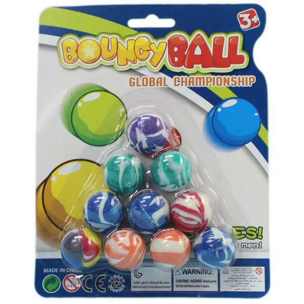 10入小彈力球 25mm 彈跳球 童玩 G10/一袋10卡入(一卡10顆)共100顆入{促40} 跳跳球 橡膠球玩具~奇
