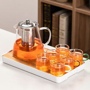 玻璃茶具套裝家用耐熱耐高溫茶壺茶杯功夫茶簡約小型茶臺泡茶套裝