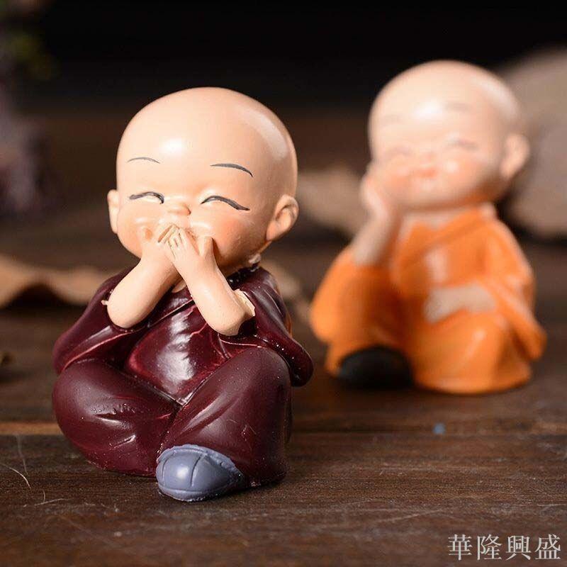 華隆 汽車擺件小和尚擺件網紅車擺件爆款儀表臺藝術擺件可愛公仔車用品