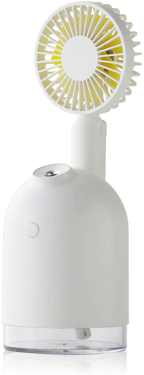Qurra【日本代購】4WAY 送風加濕器便攜電風扇USB充電式台式 靜音 - 白
