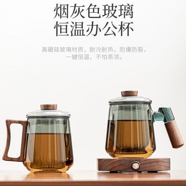 【臺灣公司 可開發票】過濾網內膽玻璃茶杯茶水分離杯子高檔辦公室大容量帶蓋子泡茶水杯