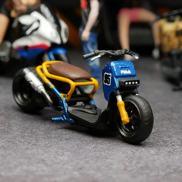 jc mart 1/64本田zoomer改spoon版低趴改裝祖瑪原創摩托手辦公仔