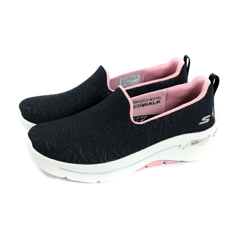 SKECHERS GOWALK ArchFit 運動健走鞋 女鞋 黑/粉 寬楦 896263WBKPK no736