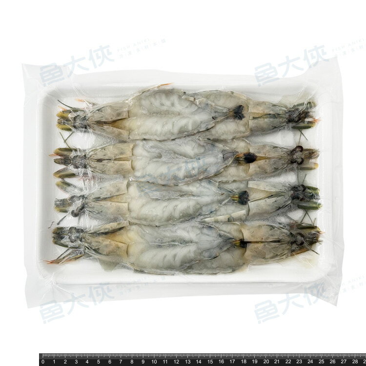 開背草蝦蝴蝶切(8尾/355g/盤)-1D4A【魚大俠】SP155
