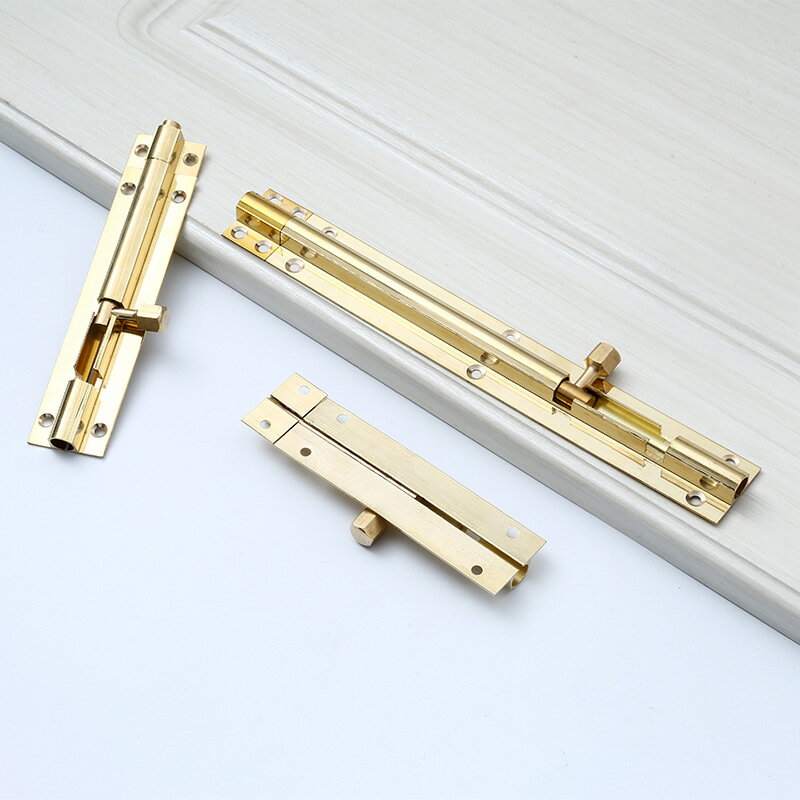 新中式純銅插銷 4-12寸多規格加粗插銷 門窗防盜插銷