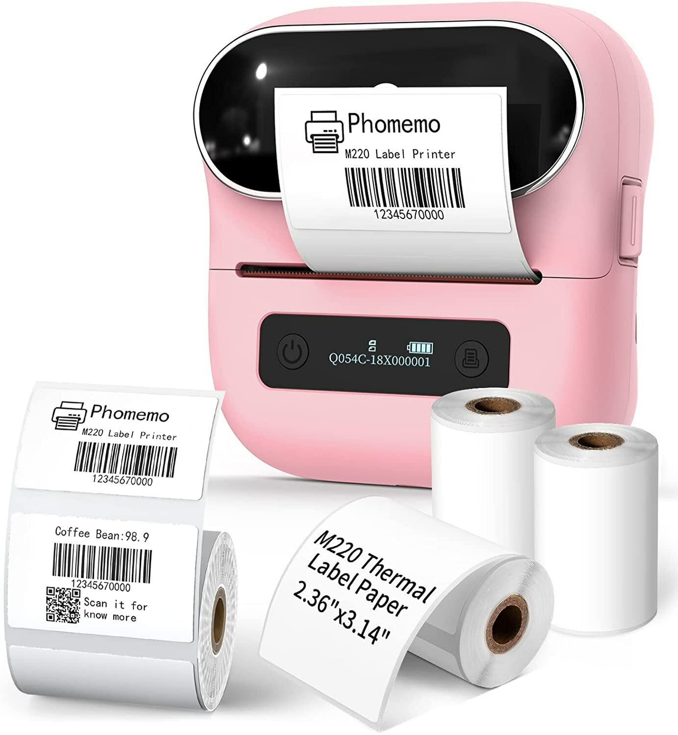 打印機 phomemo M220條碼打印機手持迷你藍牙熱敏打印機智能標簽打印機