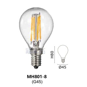 (A Light) MARCH E14 E27 4W LED 燈絲燈 G45 燈絲球泡 110V 燈泡 MH801-8