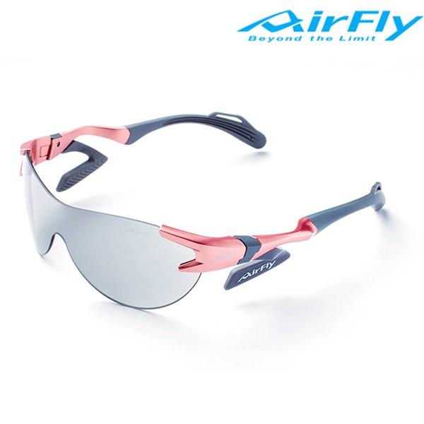 【AirFly】AF302-C4 無鼻墊運動太陽眼鏡 粉/灰