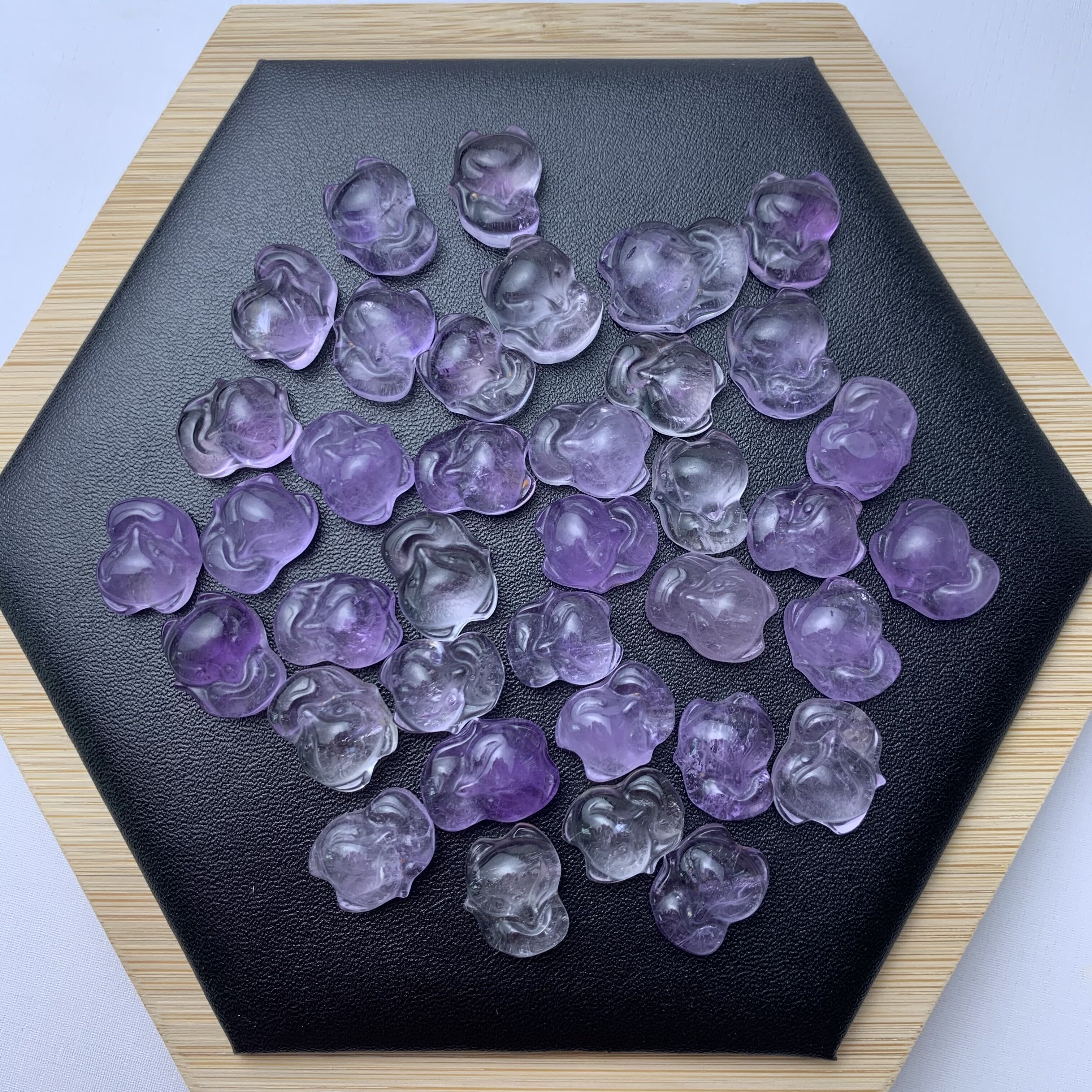 ins天然巴西紫水晶狐貍狐仙吊墜diy手鏈配件防小三項鏈鎖骨鏈飾品