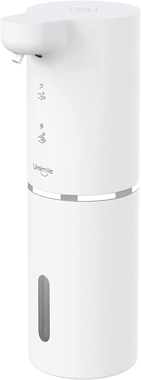【日本代購】Umimile 泡沫式 給皂機 USB充電 可壁掛免安裝 300ml 白色