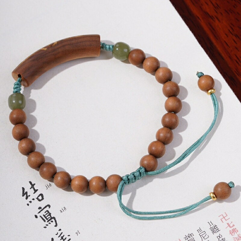 【巴黎精品】現貨+預購 天然檀木手鍊紫檀手珠佛珠沉香木手串雕刻手鐲轉運除穢淨化開運-蓮花男女飾品a1ki69