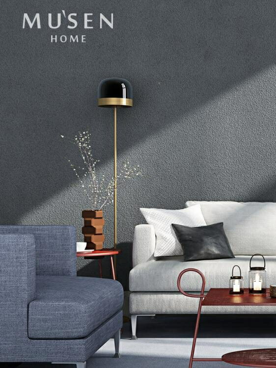 壁紙 北歐風素色素色綠色灰色墻紙家用現代簡約客廳臥室藍色孔雀綠壁紙 曼慕