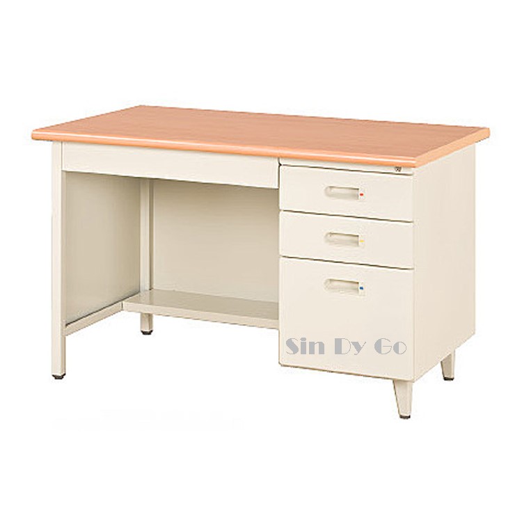 【鑫蘭家具】優美桌辦公桌木紋色W120cm 主管桌 電腦桌 書桌 工作桌