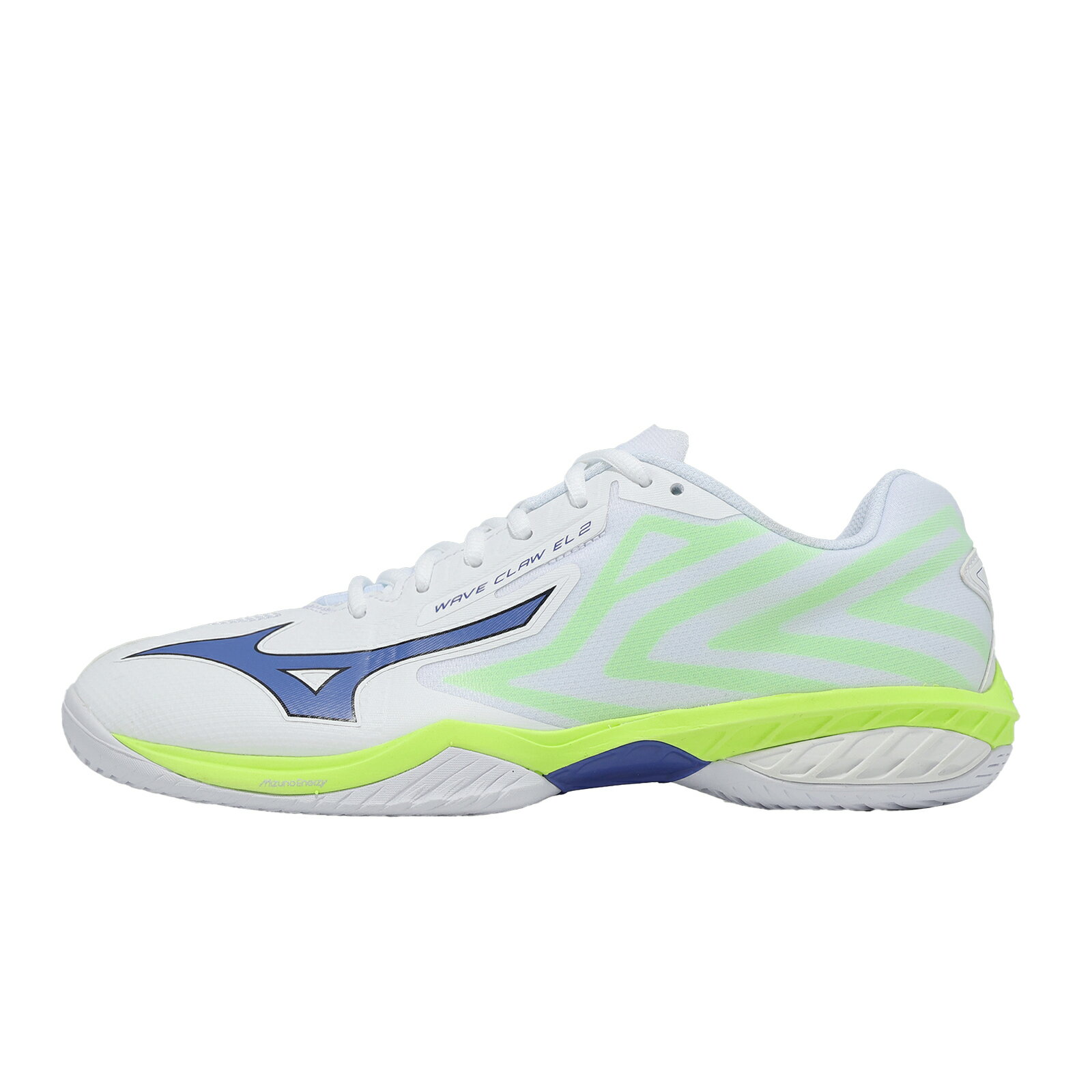 Mizuno 羽球鞋 Wave Claw EL 2 男女鞋 白 藍 緩震 羽排鞋 美津濃 71GA2583-81