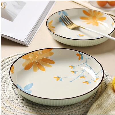 4个装 盤子菜盤家用新款碗碟餐具套裝日式菜碟子陶瓷餐盤深盤