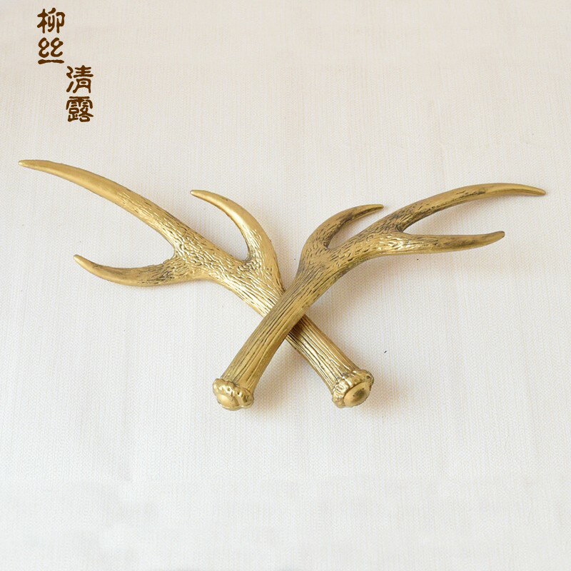 模擬鹿角裝飾壁掛客廳工藝品擺件 聖誕節手工diy立體掛件攝影道具