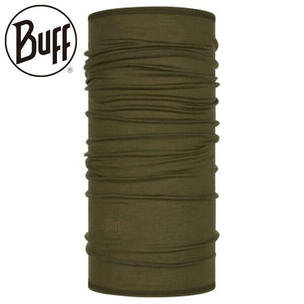 《台南悠活運動家》BUFF BF113010-843 舒適素面-美麗諾羊毛頭巾-橄欖綠 登山 戶外 頭巾 抗UV
