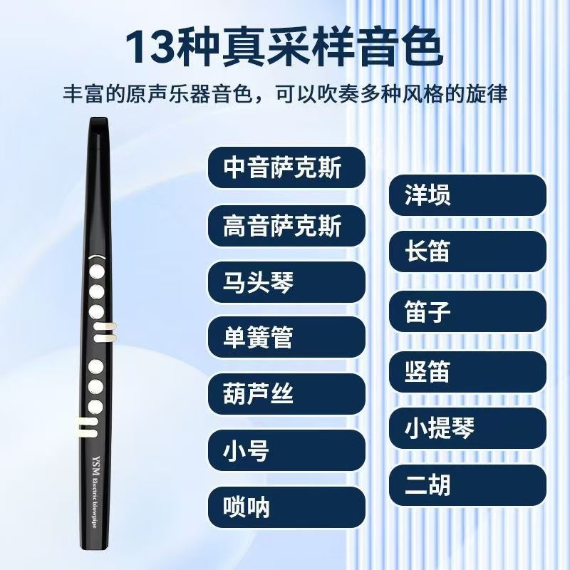 S56新款多功能電吹管中老年入門薩克斯嗩吶笛子二胡13種樂器