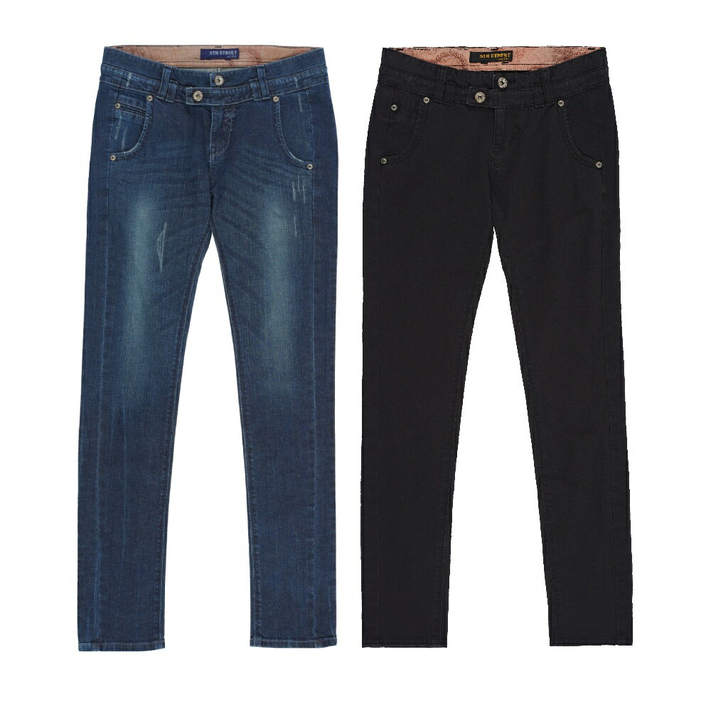 女裝 長褲 牛仔褲 直筒褲 窄直筒 多款【5th STREET】【APP下單享4%回饋】 ★人氣爆款