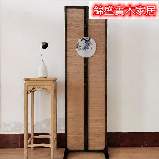 附發票 2扇屏風座屏入戶玄關隔斷實木竹子屏風中式簡約現代座屏室內簡約座屏