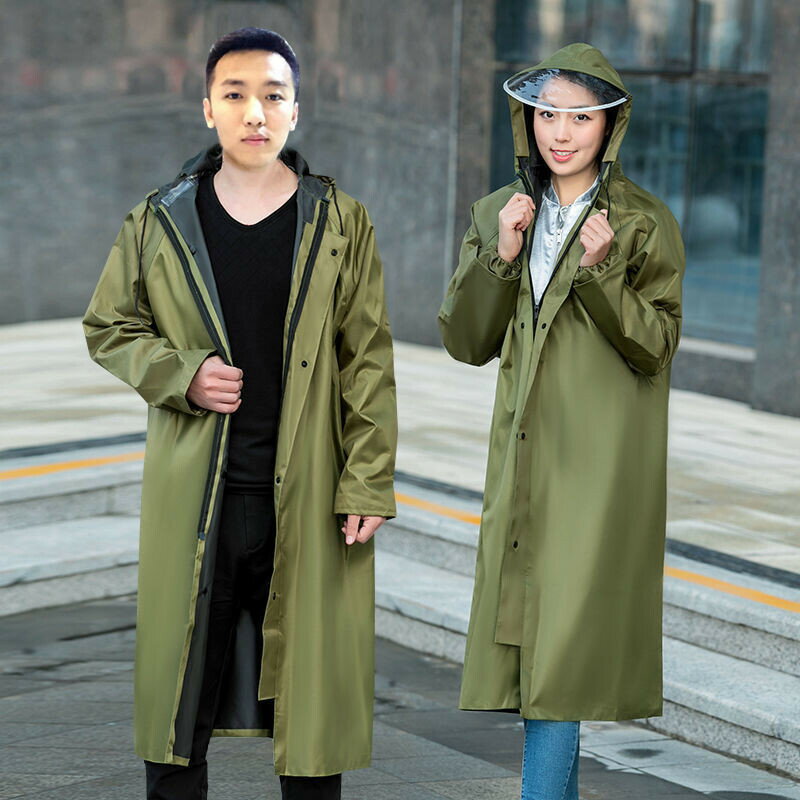 時尚防暴雨連體雨衣長款外套男全身防水騎行徒步加厚成人雨衣女款