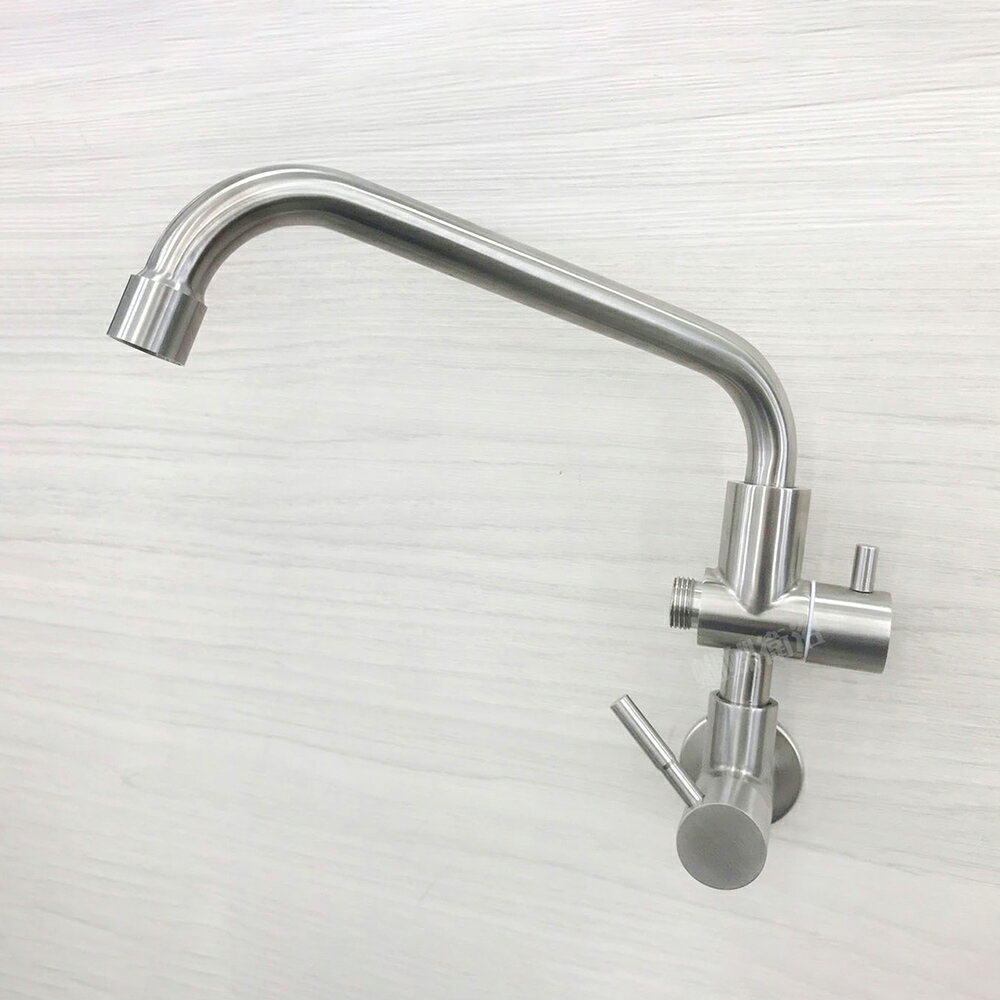 304不鏽鋼【單冷壁式兩用水龍頭】ㄇ管.單冷水【領券滿額再折千11/30止】