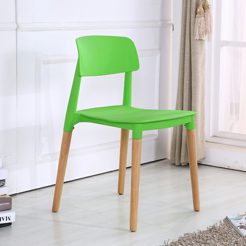 《凱莉》 綠色 北歐 設計師款 餐椅 休閒椅 實木椅 電腦椅 商業空間 【新生活家具】
