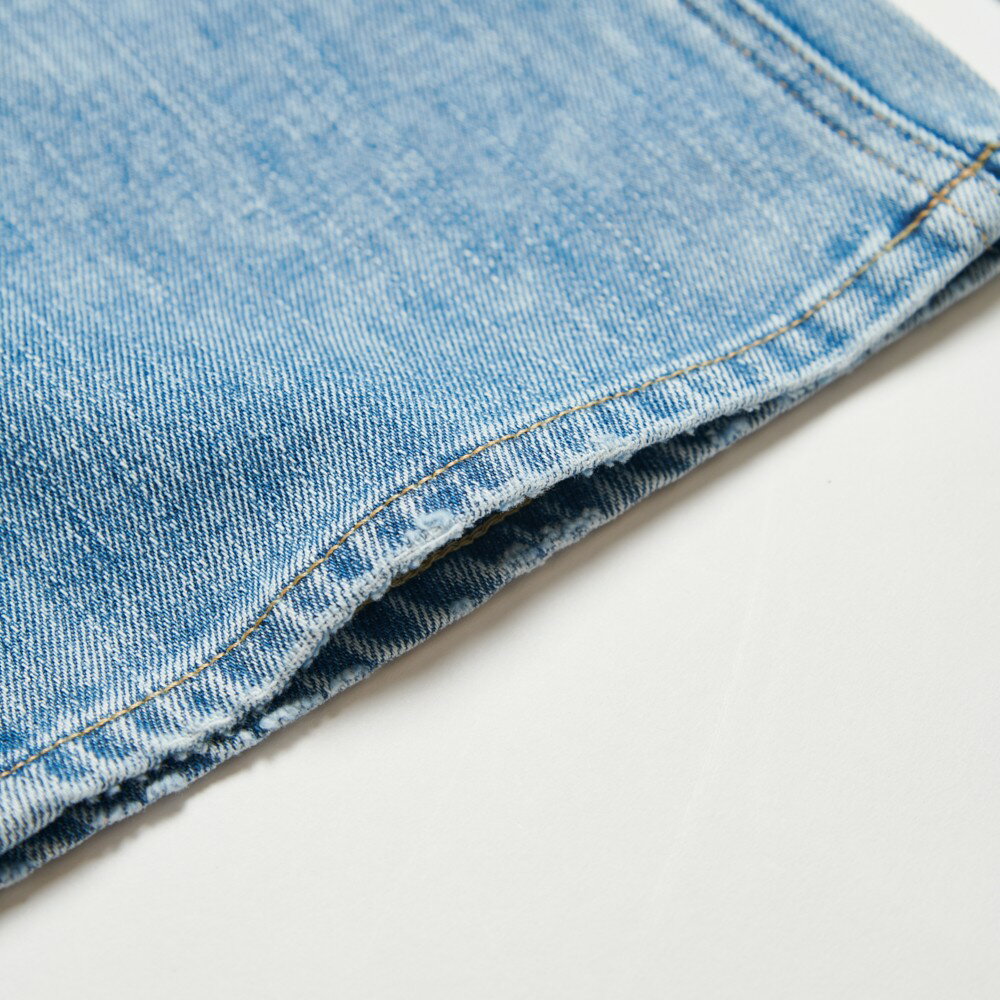 EDOKATSU江戶勝 男款 石洗雪花丹寧直筒褲 (石洗藍) 8