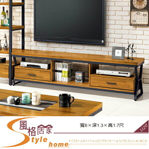 《風格居家Style》工業風木心板6尺長櫃/電視櫃 500-11-LL