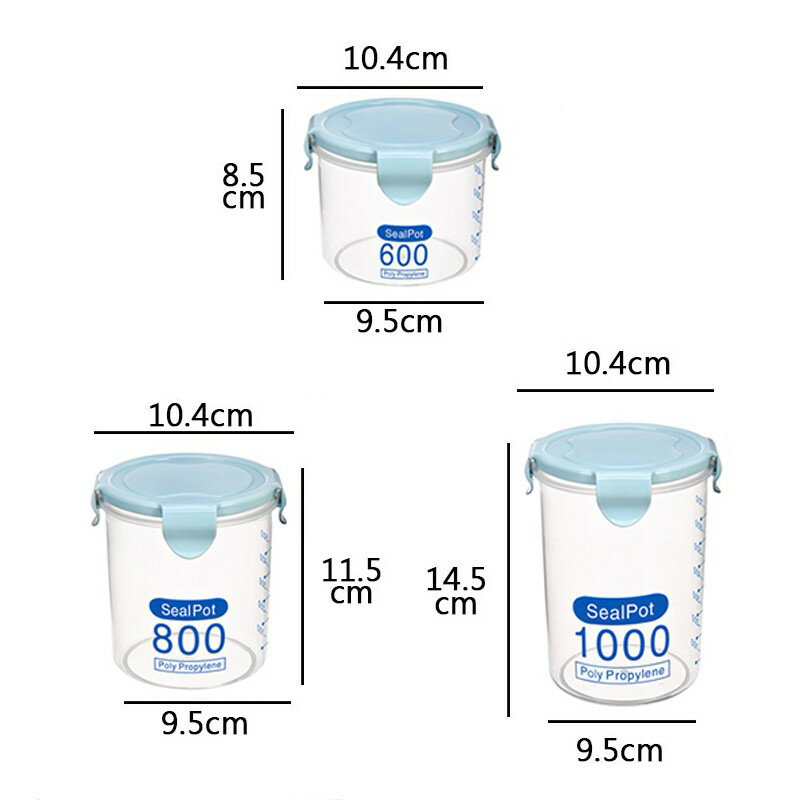 食品密封罐【Y001】台灣出貨 居家  密封罐 儲物罐 糖果罐 食物罐 食品密封 防潮罐 透明密封罐 防潮 8