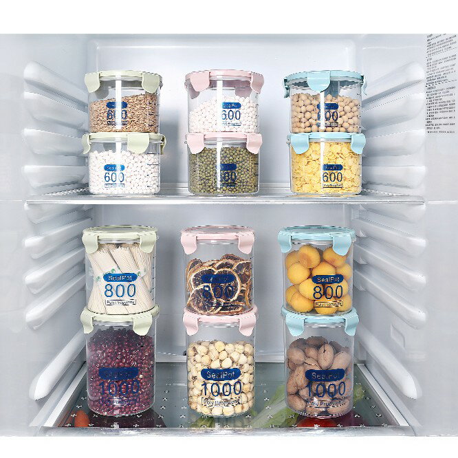 食品密封罐【Y001】台灣出貨 居家  密封罐 儲物罐 糖果罐 食物罐 食品密封 防潮罐 透明密封罐 防潮 4