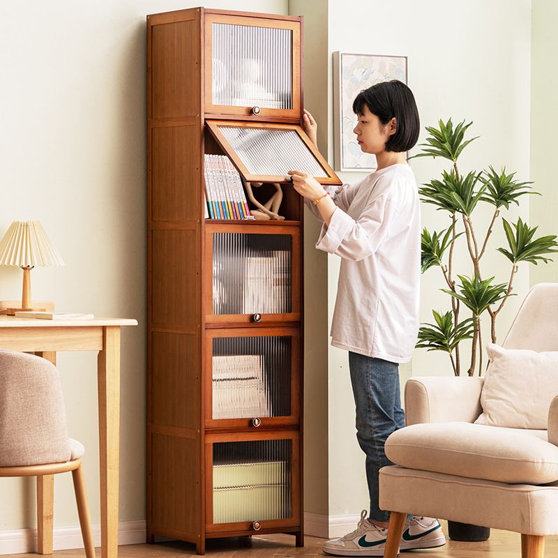 書架置物架落地書櫃子家用兒童收納儲物櫃靠墻邊客廳簡易實木多層-快速出貨