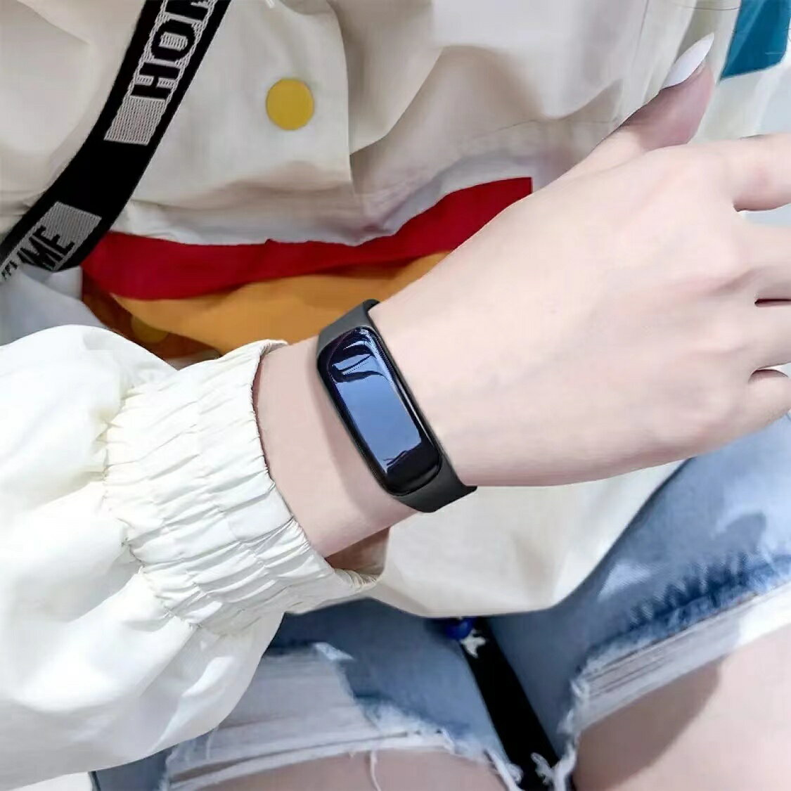小米多功能大彩屏防水電子智能手環男女監測血壓心率運動手表計步-樂購