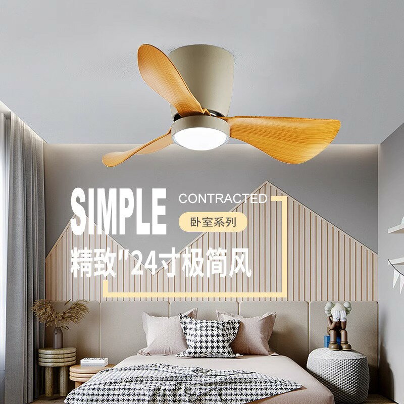 【臺灣公司 可開發票】北歐簡約2024新款兒童房110v220v臥室風扇燈吸頂電扇餐廳小型吊扇