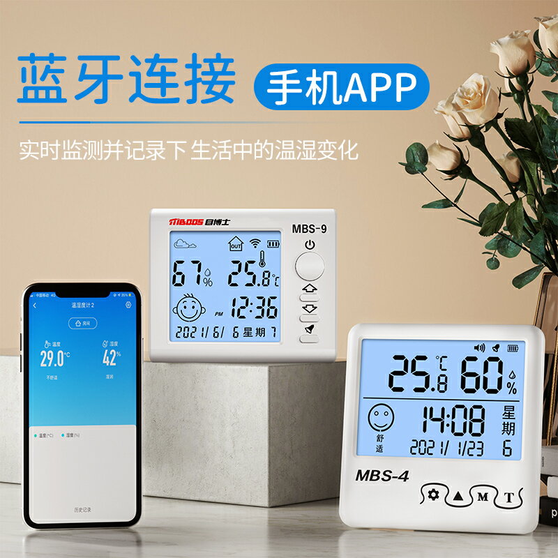 室內溫度計家用精準創意客廳濕度計擺件掛墻壁掛式和可愛嬰兒房庭