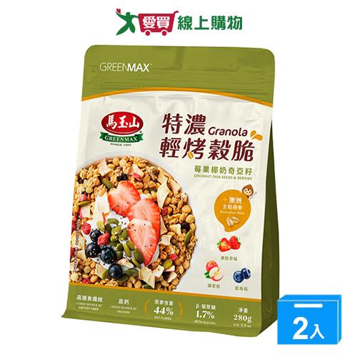 馬玉山特濃輕烤穀脆莓果椰奶奇亞籽280g【兩入組】【愛買】